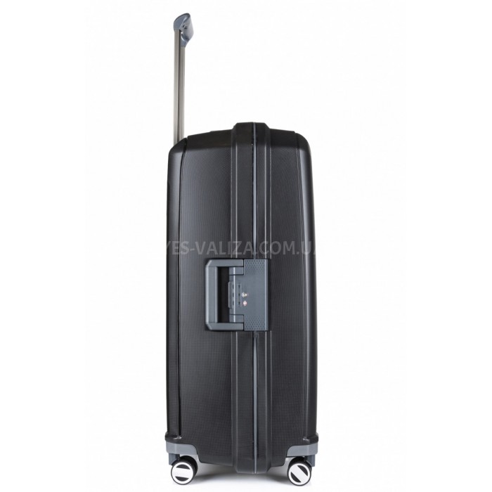 Валіза середня M поліпропілен чорна 65х46х27см/70л/4кг/Airtex 226, фото 6