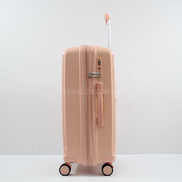 Чемодан средний M полипропилен розовый 65х44х27+5/80л/3.4кг/Airtex 280, фото 6