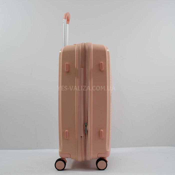 Валіза середня M поліпропілен рожева 65х44х27+5см/80л/3.4кг/Airtex 280, фото 5