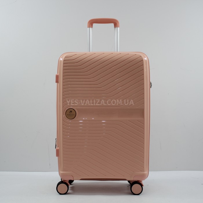 Валіза середня M поліпропілен рожева 65х44х27+5см/80л/3.4кг/Airtex 280, фото 3