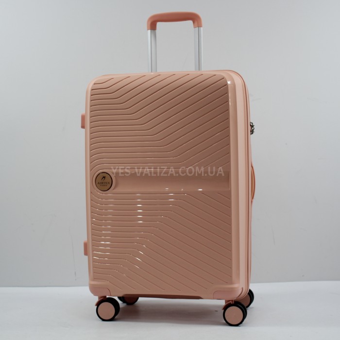 Валіза середня M поліпропілен рожева 65х44х27+5см/80л/3.4кг/Airtex 280, фото 2