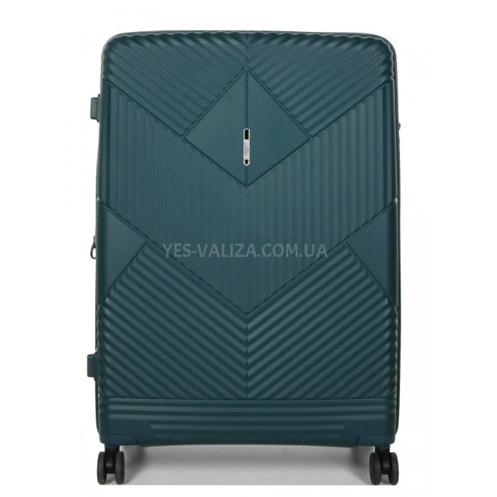 Валіза велика L поліпропілен зелена 77х53х30+5см/114л/5кг/Airtex 639, фото 3