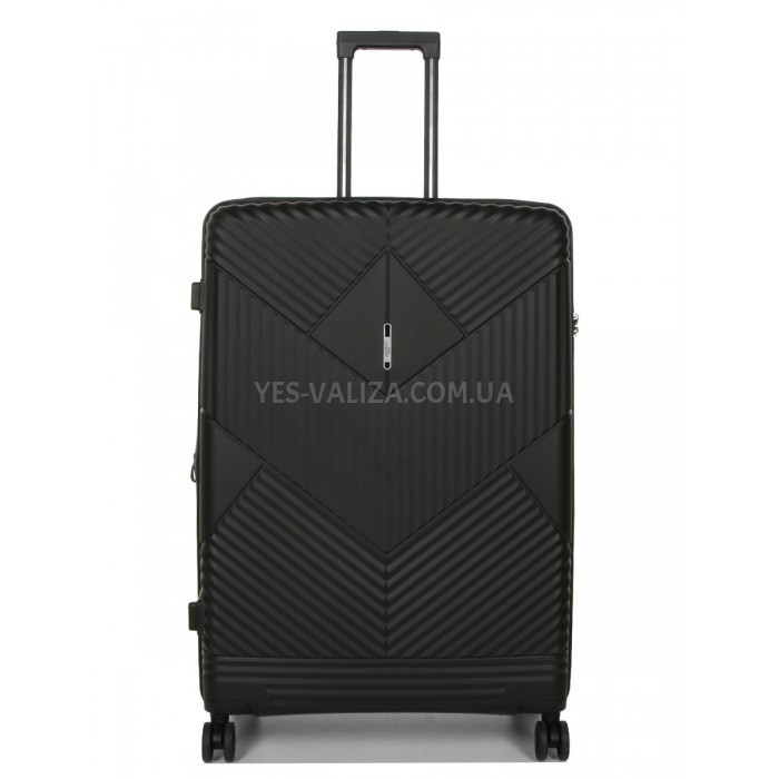 Валіза велика L поліпропілен чорна 77х53х30(+5)см/114л/5кг/Airtex 639, фото 2