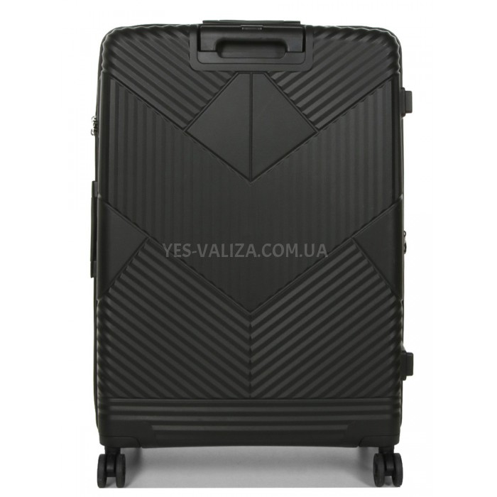 Чемодан большой L полипропилен чёрный 77х53х30+5см/114л/5кг/Airtex 639, фото 3