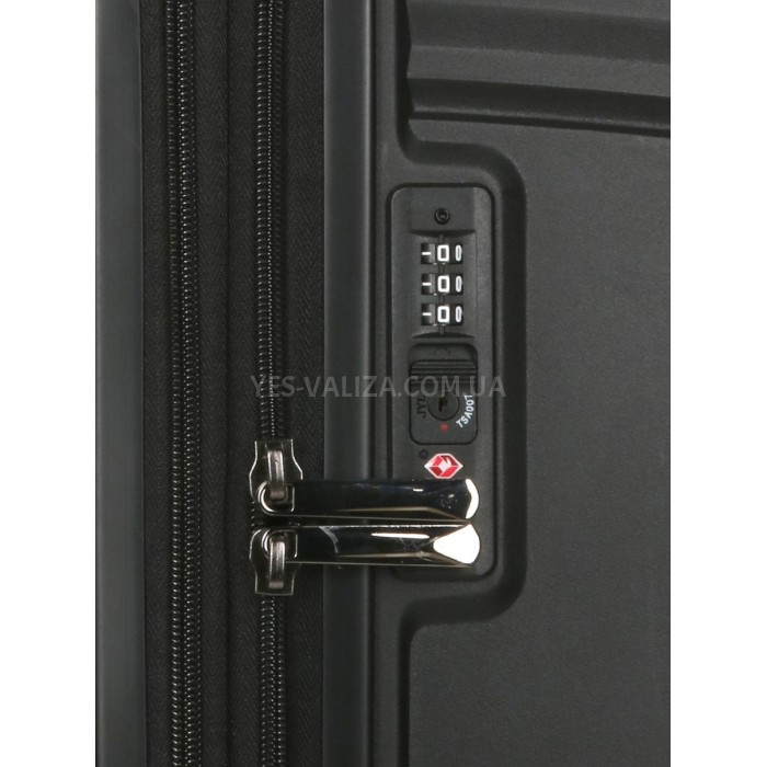 Валіза велика L поліпропілен чорна 77х53х30(+5)см/114л/5кг/Airtex 639, фото 9