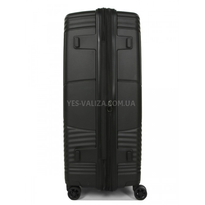Чемодан большой L полипропилен чёрный 77х53х30+5см/114л/5кг/Airtex 639, фото 5