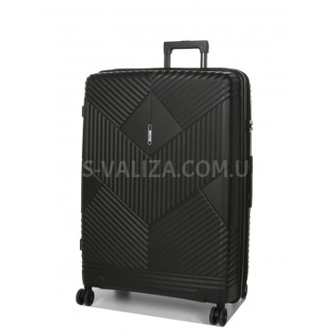 Валіза велика L поліпропілен чорна 77х53х30(+5)см/114л/5кг/Airtex 639