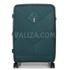Валіза середня M поліпропілен зелена 67х46х26+5см/77л/4кг/Airtex 639, фото 12