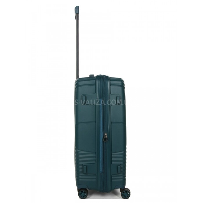 Чемодан средний M полипропилен зелёный 67х46х26+5см/77л/4кг/Airtex 639, фото 4