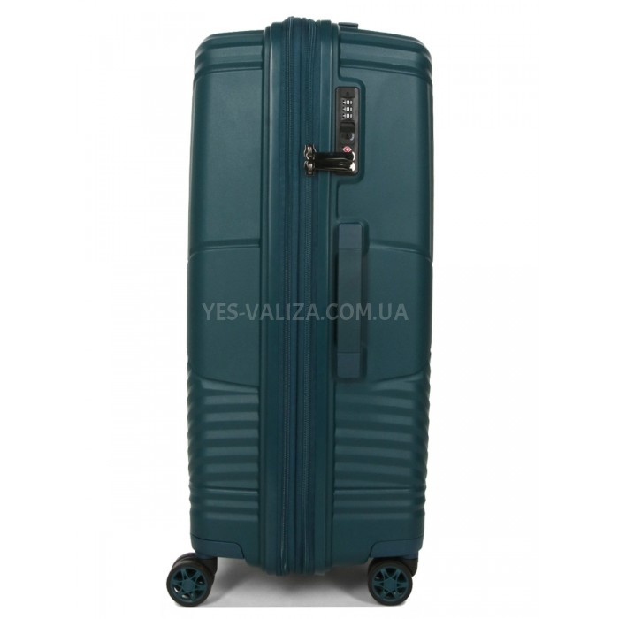 Чемодан средний M полипропилен зелёный 67х46х26+5см/77л/4кг/Airtex 639, фото 5