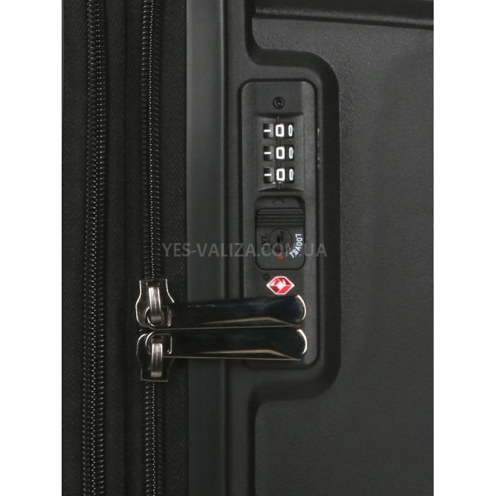 Чемодан средний M полипропилен чёрный 67х46х26+5см/77л/4кг/Airtex 639, фото 8