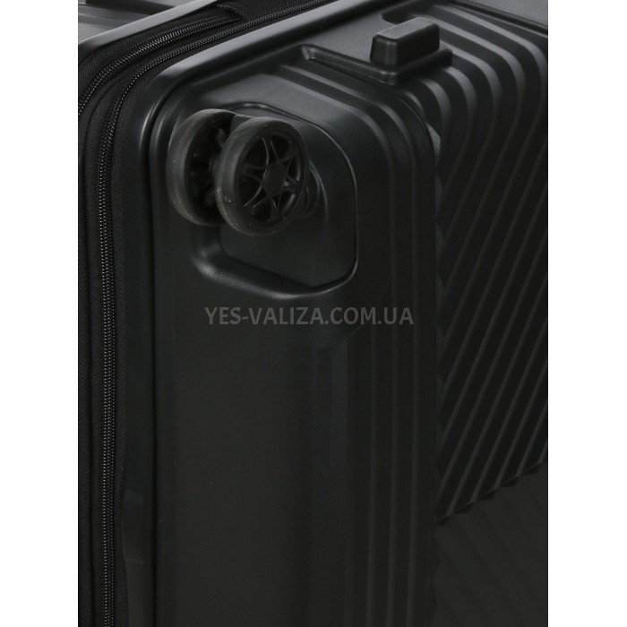Чемодан средний M полипропилен чёрный 67х46х26+5см/77л/4кг/Airtex 639, фото 9