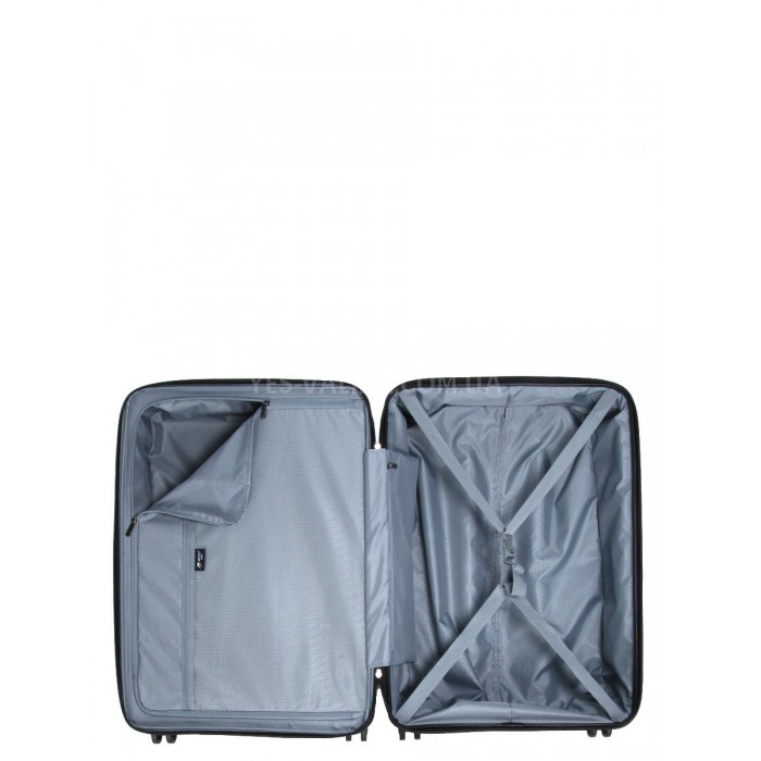 Валіза середня M поліпропілен чорна 67х46х26+5см/77л/4кг/Airtex 639, фото 10