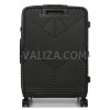 Валіза середня M поліпропілен чорна 67х46х26+5см/77л/4кг/Airtex 639, фото 13