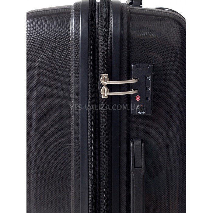 Чемодан большой L полипропилен чёрный 78х54х36+5/153л/4.9кг/Airtex 241, фото 7