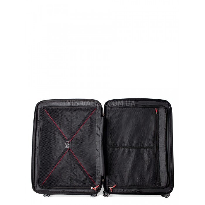 Валіза велика L поліпропілен чорна 78х54х36+5см/153л/4.9кг/Airtex 241, фото 8