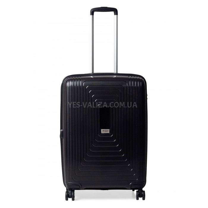 Чемодан средний M полипропилен чёрный 68х47х33+5/102л/3.9кг/Airtex 241, фото 5