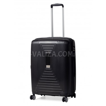 Валіза середня M поліпропілен чорна 68х47х33+5см/102л/3.9кг/Airtex 241