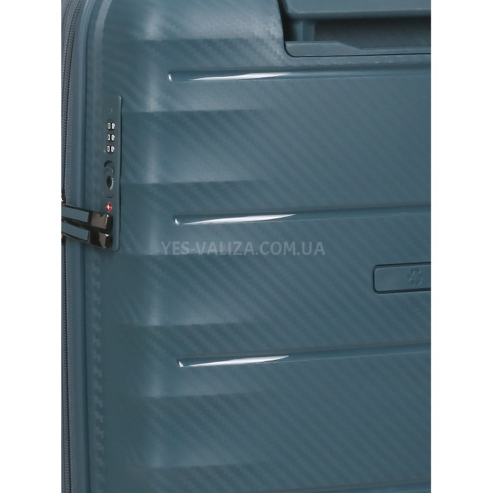 Чемодан малый S полипропилен зелёный 55х40х23+5/52л/3.05кг/Airtex 242, фото 15