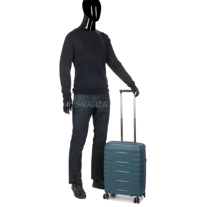 Валіза мала S поліпропілен зелена 55х40х23(+5)см/52л/3.05кг/Airtex 242, фото 16