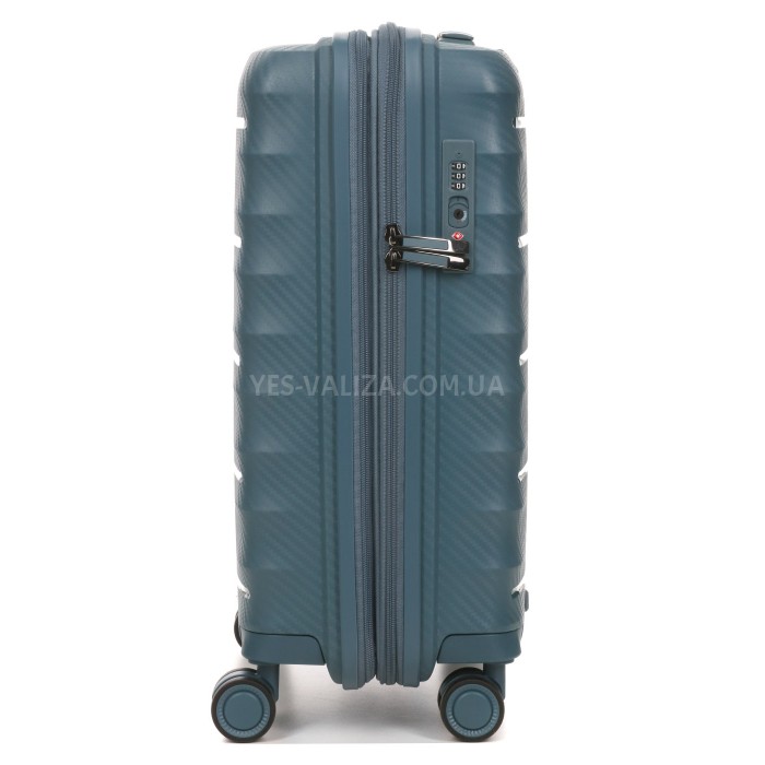 Чемодан малый S полипропилен зелёный 55х40х23+5/52л/3.05кг/Airtex 242, фото 8