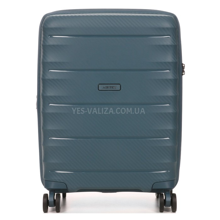 Чемодан малый S полипропилен зелёный 55х40х23+5/52л/3.05кг/Airtex 242, фото 3