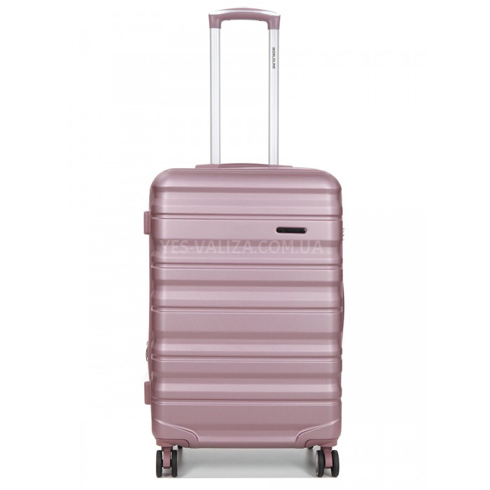 Валіза Франція середня M рожева 66х43х26(+5)см/75л/3.7кг/Worldline 628, фото 2