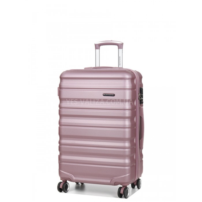 Валіза Франція середня M рожева 66х43х26(+5)см/75л/3.7кг/Worldline 628, фото 1