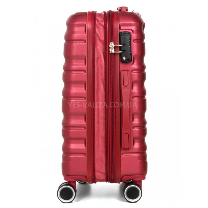 Чемодан ручная кладь S бордо 55х35х20(+5)см/42л/2.8кг/Worldline 628, фото 4