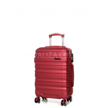 Валіза ручна поклажа S бордо 55х35х20(+5)см/42л/2.8кг/Worldline 628