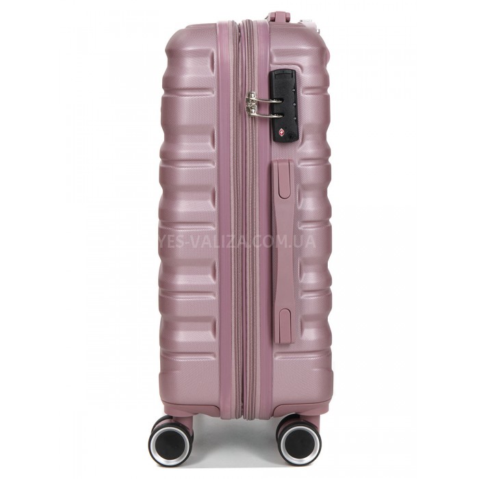 Валіза ручна поклажа S рожева 55х35х20(+5)см/42л/2.8кг/Worldline 628, фото 4
