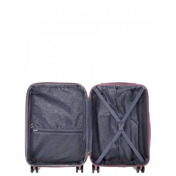 Валіза ручна поклажа S рожева 55х35х20(+5)см/42л/2.8кг/Worldline 628, фото 10