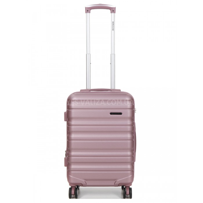 Валіза ручна поклажа S рожева 55х35х20(+5)см/42л/2.8кг/Worldline 628, фото 2