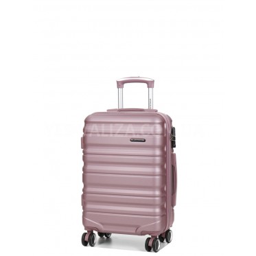 Чемодан ручная кладь S розовый 55х35х20(+5)см/42л/2.8кг/Worldline 628