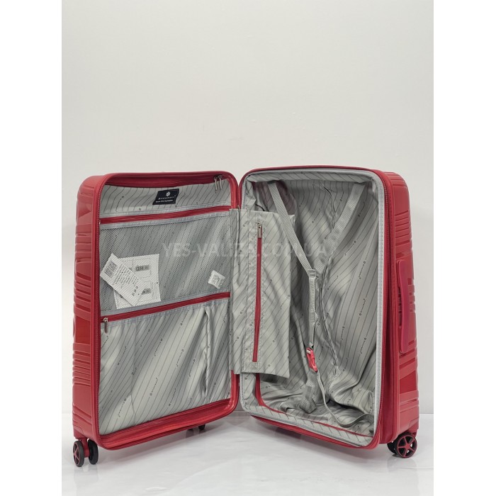 Валіза Snowbal велика L поліпропілен червона 76х51х35(+5)см/125л/4.4кг, фото 10