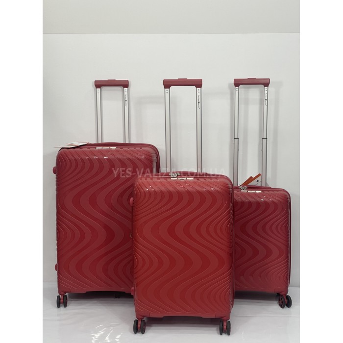 Валіза Snowbal середня M поліпропілен червона 66х44х28(+5)см/80л/3.2кг, фото 7