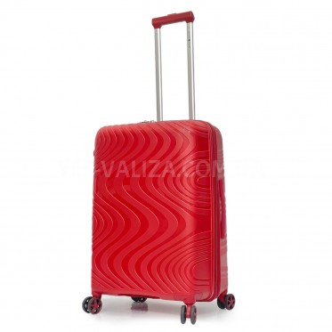 Валіза Snowbal середня M поліпропілен червона 66х44х28(+5)см/80л/3.2кг