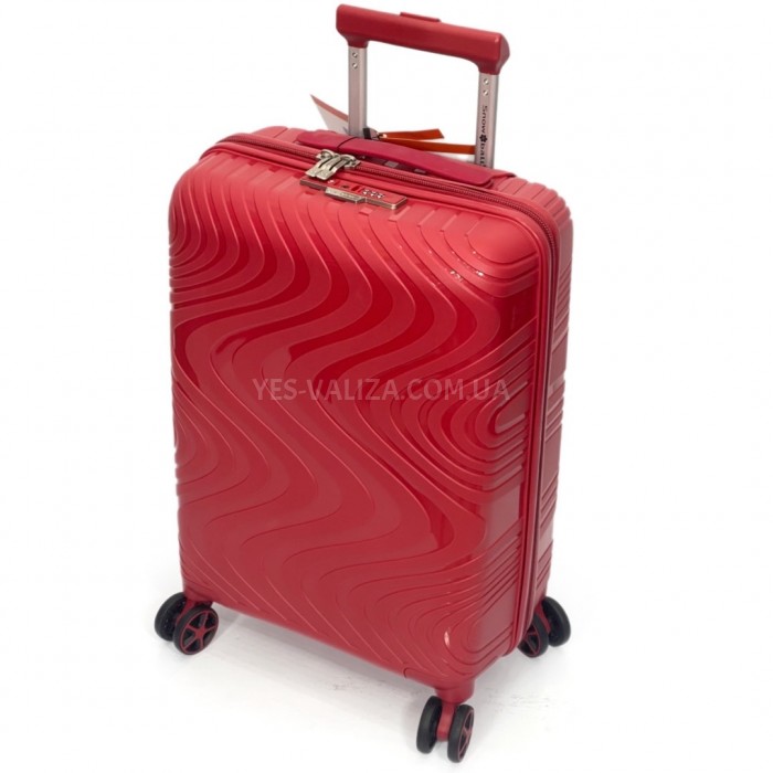 Чемодан Snowbal ручная кладь полипропилен красный 54х37х20см/34л/2.5кг, фото 3