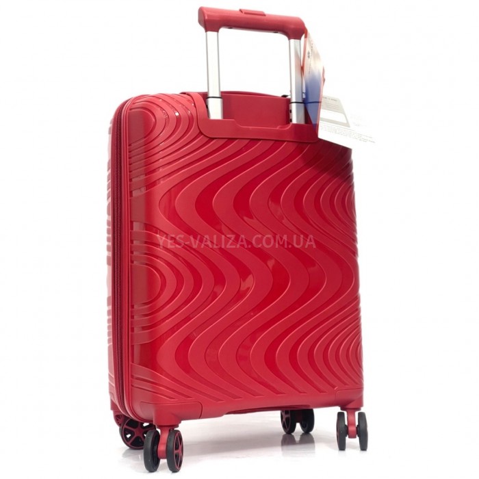 Чемодан Snowbal ручная кладь полипропилен красный 54х37х20см/34л/2.5кг, фото 4