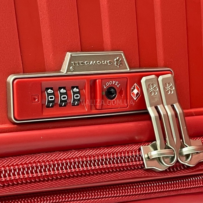 Чемодан Snowbal ручная кладь полипропилен красный 54х37х20см/34л/2.5кг, фото 8