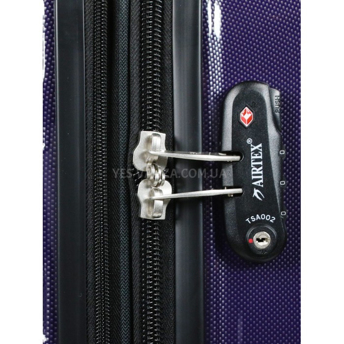 Чемодан Airtex большой L поликарбонат фиолет 76х50х29(+5)см/117л/4.6кг, фото 8