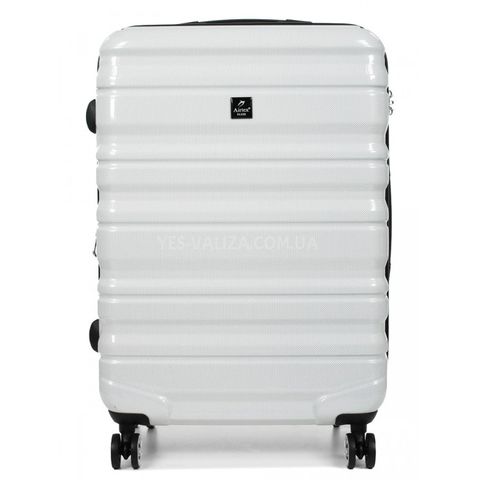 Валіза Airtex середня M полікарбонат біла 66х43х25(+5)см/76л/3.5кг, фото 2