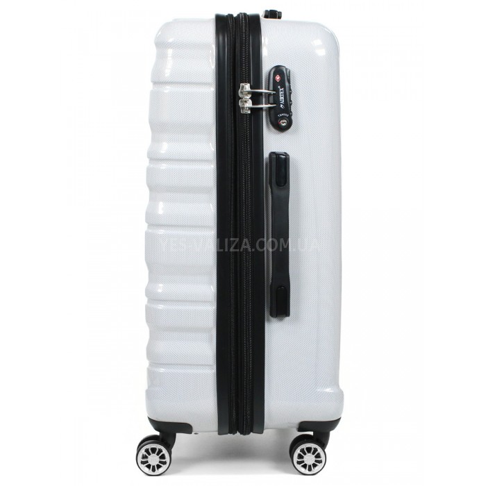 Валіза Airtex середня M полікарбонат біла 66х43х25(+5)см/76л/3.5кг, фото 4