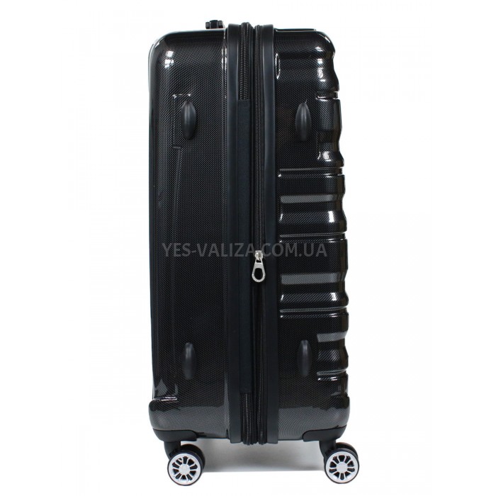 Валіза Airtex середня M полікарбонат чорна 66х43х25(+5)см/76л/3.5кг, фото 5