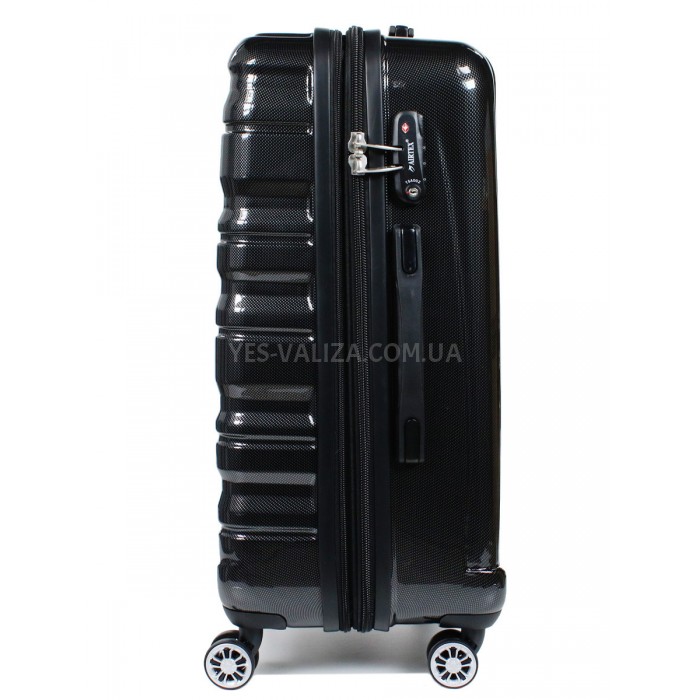 Чемодан Airtex средний M поликарбонат чёрный 66х43х25(+5)см/76л/3.5кг, фото 4