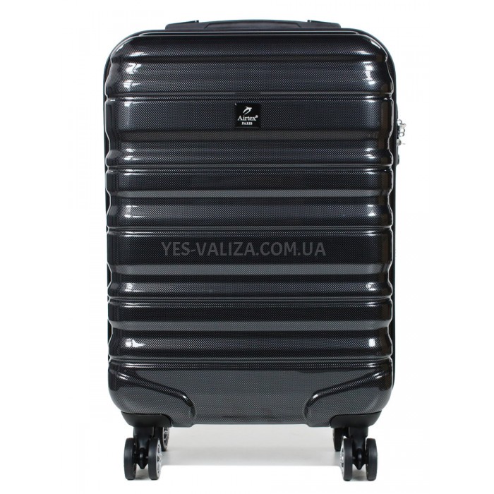 Валіза Airtex ручна поклажа S полікарбонат чорна 55х36х20см/35л/2.4кг, фото 2
