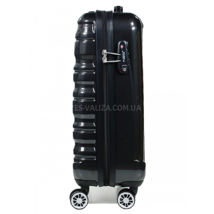 Чемодан Airtex ручная кладь S поликарбонат чёрный 55х36х20см/35л/2.4кг, фото 4