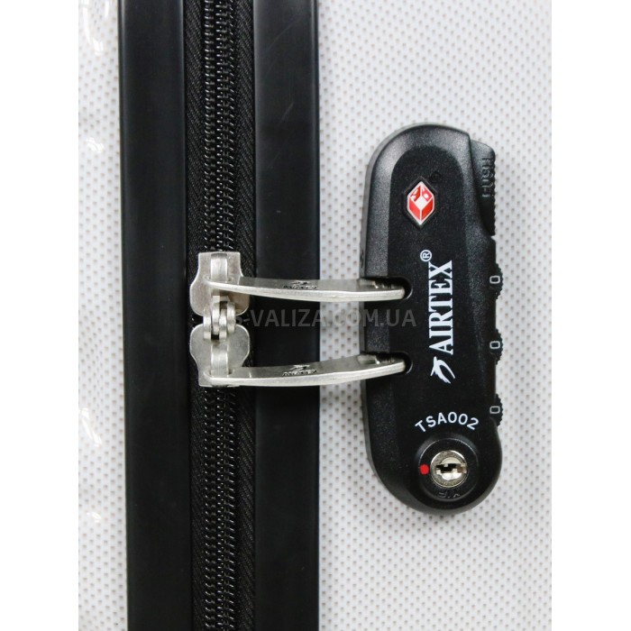 Чемодан Airtex ручная кладь S поликарбонат белый 55х36х20см/35л/2.4кг, фото 8