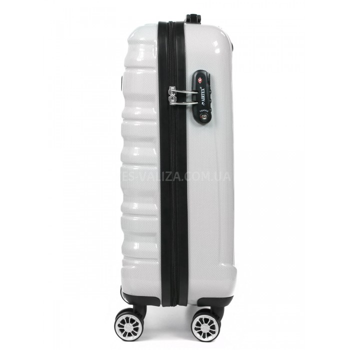 Валіза Airtex ручна поклажа S полікарбонат біла 55х36х20см/35л/2.4кг, фото 4