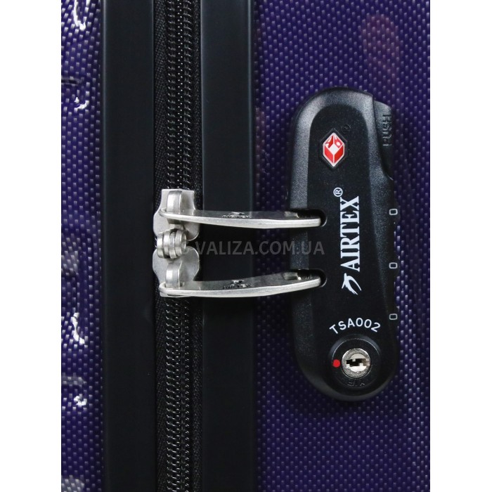 Валіза Airtex ручна поклажа S полікарбонат фіолет 55х36х20см/35л/2.4кг, фото 8